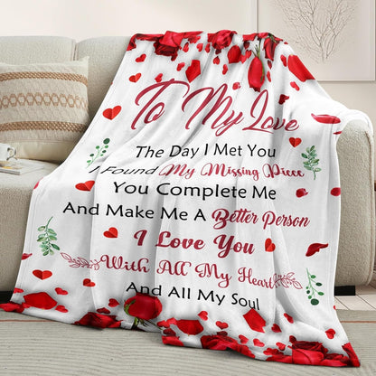 Valentines Day Gifts for Her - Gifts for Her Wife Girlfriend - to My Love Blanket - Anniversary Romantic Gift for Women - I Love You Gift for Her - Wife Girlfriend Birthday Present Ideas - 50"X60"