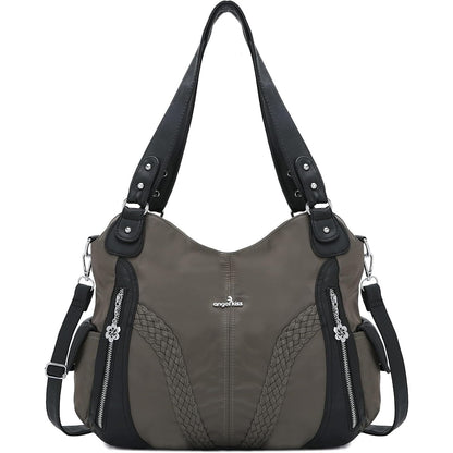 Purses and Handbags Women Fashion Tote Bag Shoulder Bags Top Handle Satchel Purses Washed Synthetic Leather Handbag