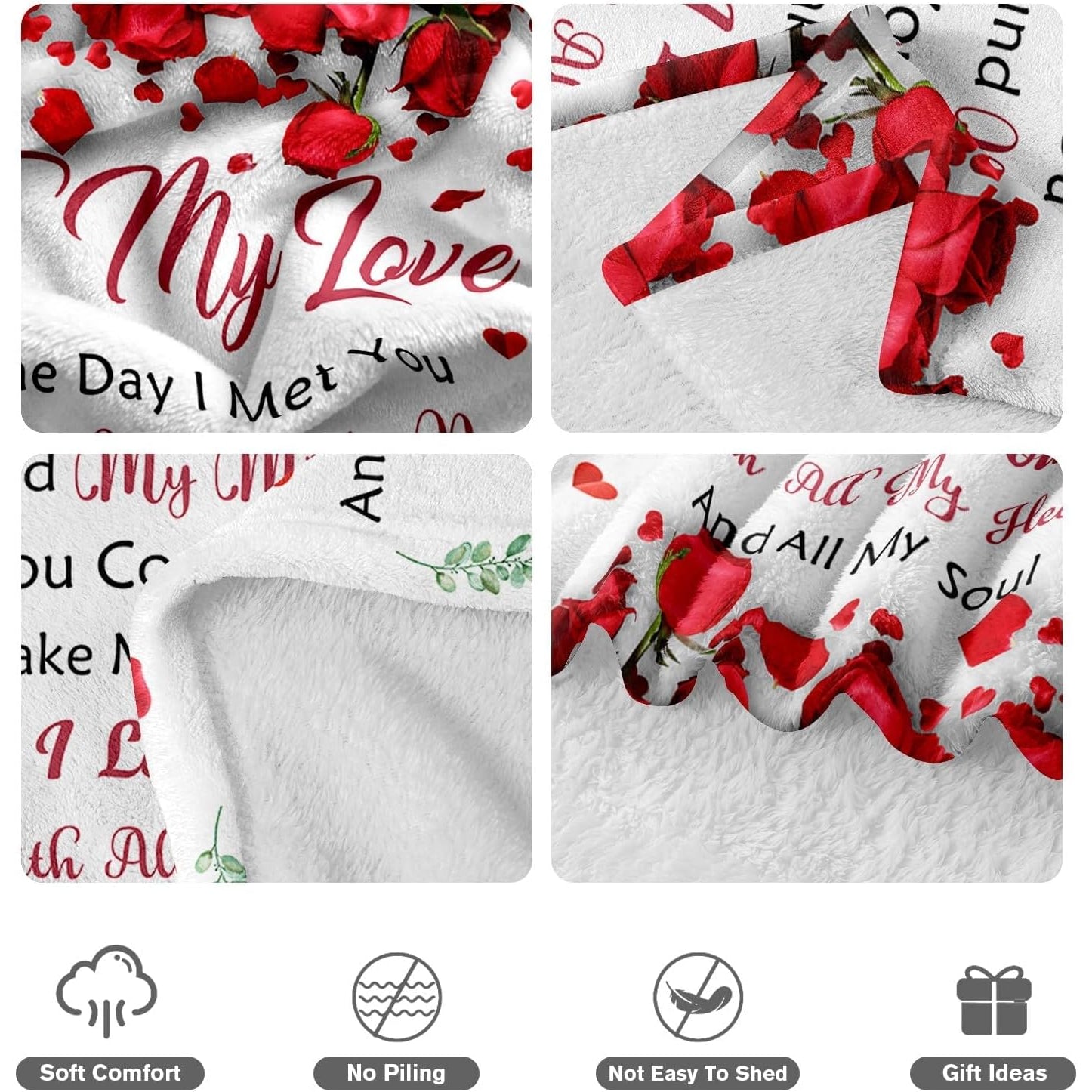 Valentines Day Gifts for Her - Gifts for Her Wife Girlfriend - to My Love Blanket - Anniversary Romantic Gift for Women - I Love You Gift for Her - Wife Girlfriend Birthday Present Ideas - 50"X60"