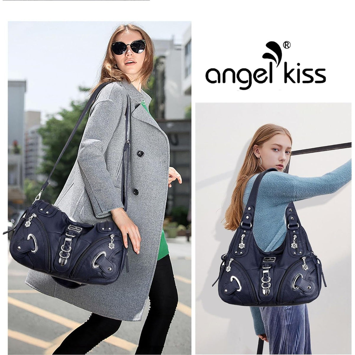 Angelkiss Hobo Purses and Handbags for Women Satchel Handbag Women Purses Large Daily Shoulder Bags