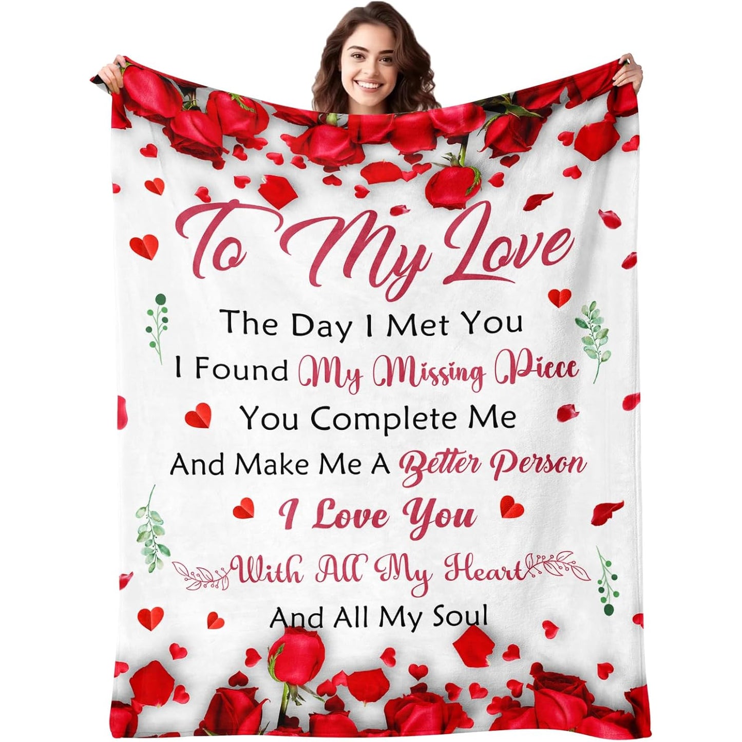 Valentines Day Gifts for Her - Gifts for Her Wife Girlfriend - to My Love Blanket - Anniversary Romantic Gift for Women - I Love You Gift for Her - Wife Girlfriend Birthday Present Ideas - 50"X60"