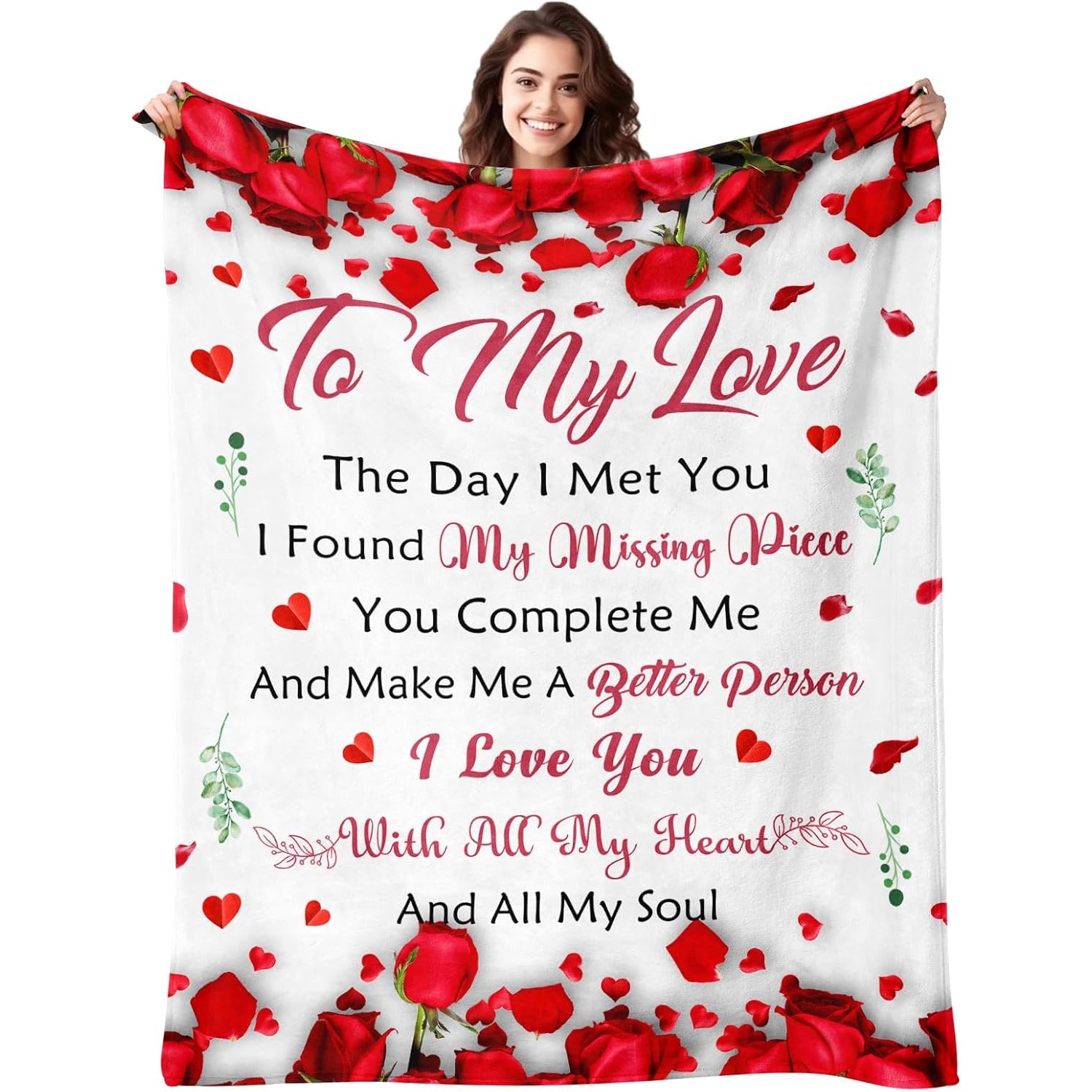 Valentines Day Gifts for Her - Gifts for Her Wife Girlfriend - to My Love Blanket - Anniversary Romantic Gift for Women - I Love You Gift for Her - Wife Girlfriend Birthday Present Ideas - 50"X60"