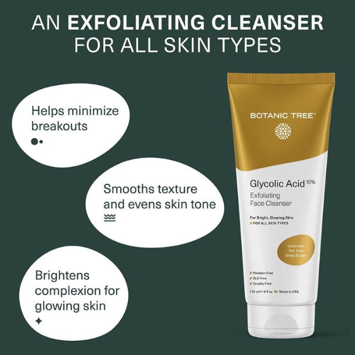 Glycolic Acid Face Wash – 10% Glycolic & Salicylic Acid | Exfoliating Facial Cleanser - Beauty Oasis - Beauty Oasis